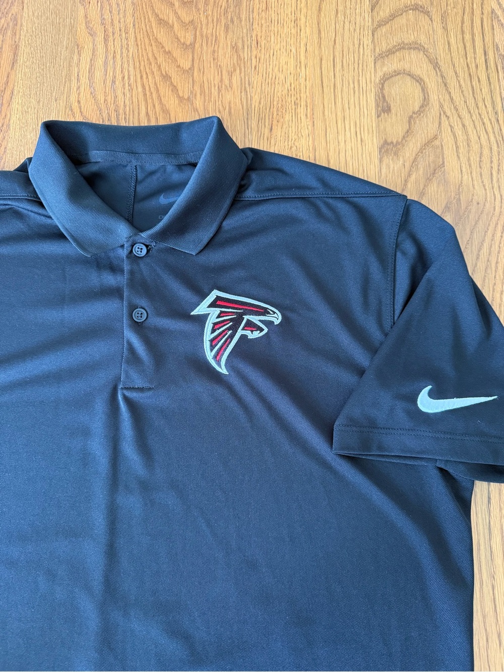 Nike Atlanta Falcons NFL Dri-FIT Polo Shirt Men’s Medium Black Embroidered Logo